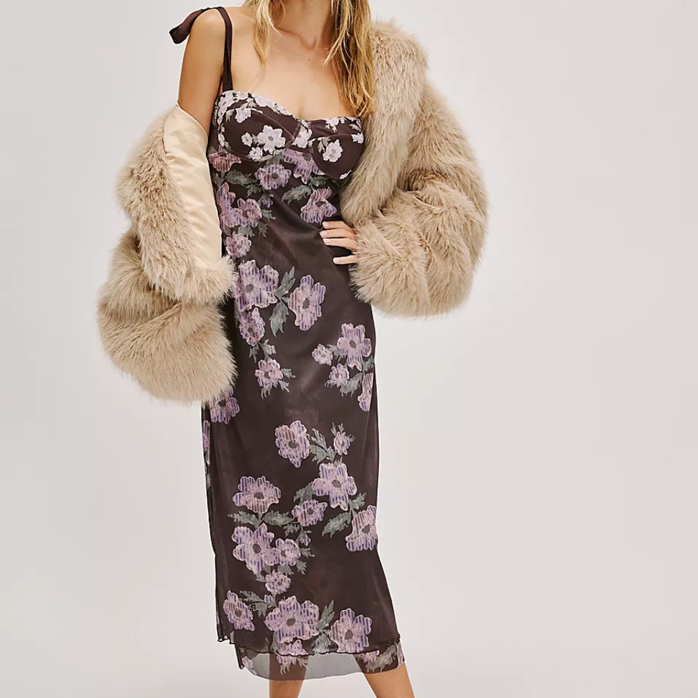 NWT Free People Got Glam Slip Dress